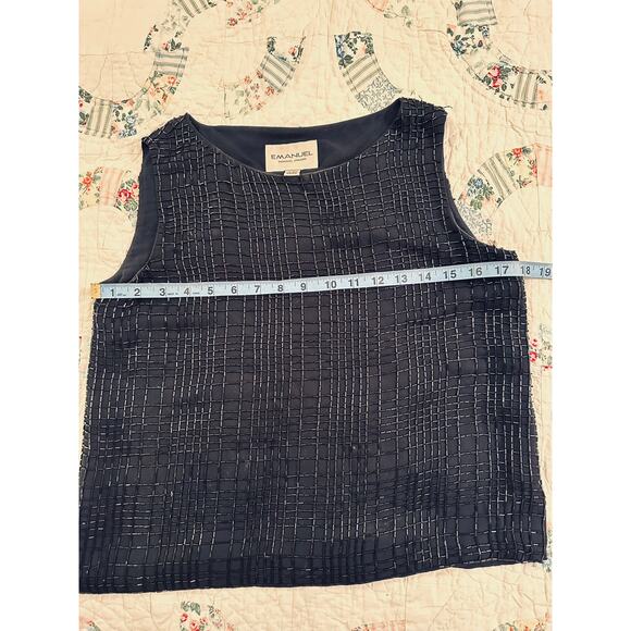 VINTAGE 80's 90's EMANUEL UNGARO BEADED TOP - Picture 3 of 6
